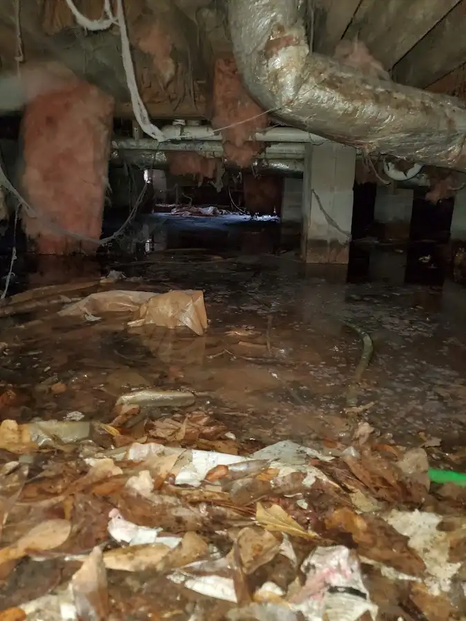 Crawl space flood assessment for Commercial Water Damage Restoration in Sanford